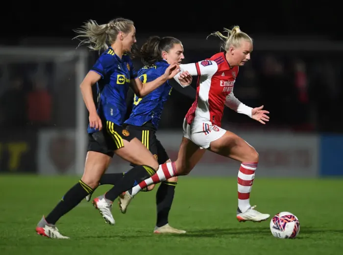 Framed Print : Arsenal vs Manchester United: FA Womens Continental Tyres League Cup Quarterfinal Showdown