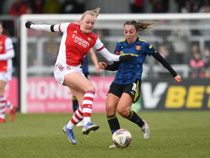 Framed Print : Arsenal vs Manchester United: FA WSL Showdown - Battle for Supremacy (2021-22)