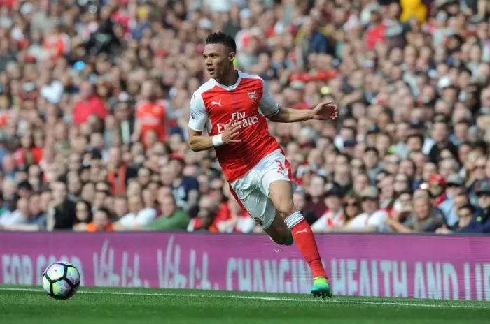 Framed Print : Arsenal vs Manchester United: Kieran Gibbs in Action, Premier League 2016-17 Framed Print : Arsenal vs Manchester United: Kieran Gibbs in Action, Premier League 2016-17