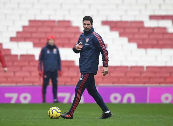 Framed Print : Arsenal vs Manchester United: Mikel Arteta Faces Off in Premier League Showdown (2019-20) Framed Print : Arsenal vs Manchester United: Mikel Arteta Faces Off in Premier League Showdown (2019-20)