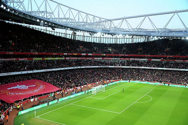 Arsenal vs Manchester United: North Bank Banner at Emirates Stadium, Premier League 2022-23