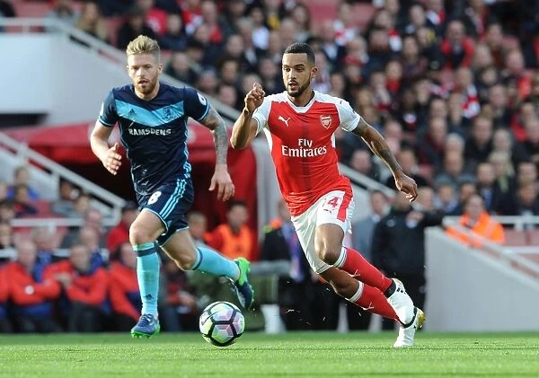 Arsenal vs Middlesbrough: Lucas Perez Clashes with Adam Clayton