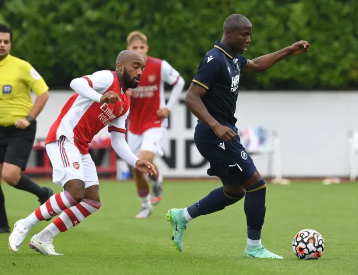 Framed Print : Arsenal vs Millwall: Lacazette Shuts Down Afobe in 2021-22 Pre-Season Clash Framed Print : Arsenal vs Millwall: Lacazette Shuts Down Afobe in 2021-22 Pre-Season Clash