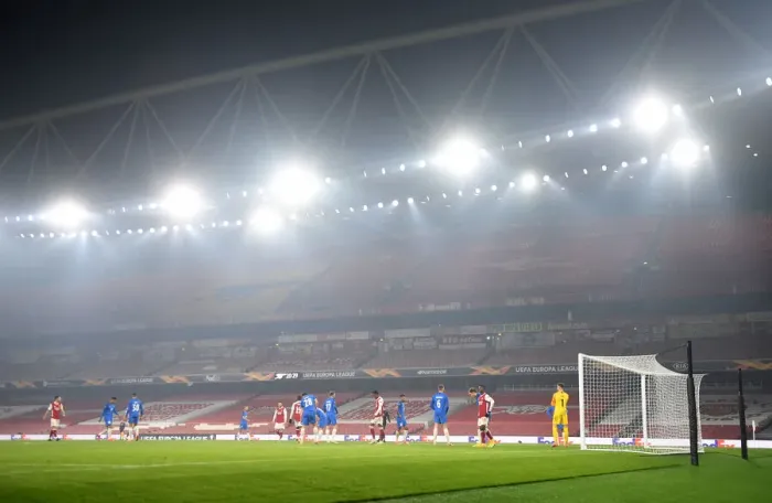 Framed Print : Arsenal vs Molde: UEFA Europa League at Emirates Stadium, London (2020-21) Framed Print : Arsenal vs Molde: UEFA Europa League at Emirates Stadium, London (2020-21)