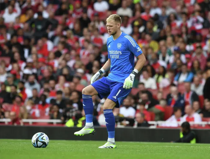 Framed Print : Arsenal vs AS Monaco: 2023-24 Emirates Cup Clash - Aaron Ramsdale in Action