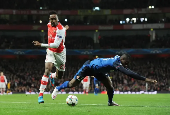 Framed Print : Arsenal vs AS Monaco: Battle for the Champions League - Welbeck vs Elderson Clash Framed Print : Arsenal vs AS Monaco: Battle for the Champions League - Welbeck vs Elderson Clash