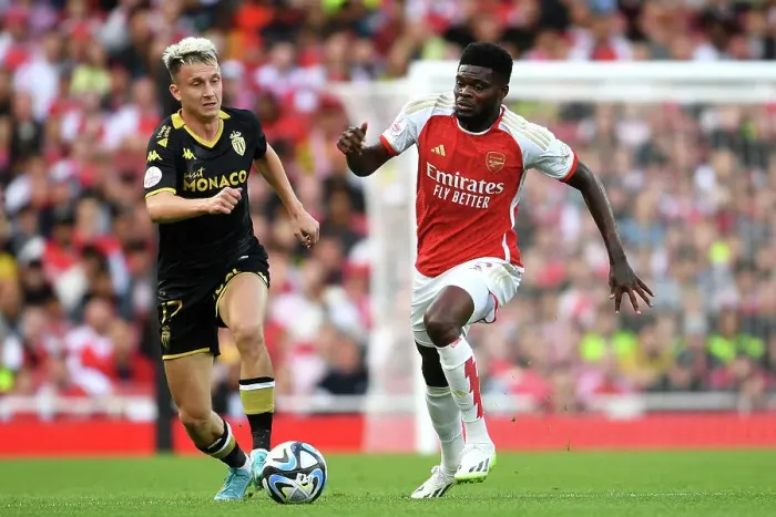 Framed Print : Arsenal vs AS Monaco: A Battle for Possession - Emirates Cup 2023 Framed Print : Arsenal vs AS Monaco: A Battle for Possession - Emirates Cup 2023