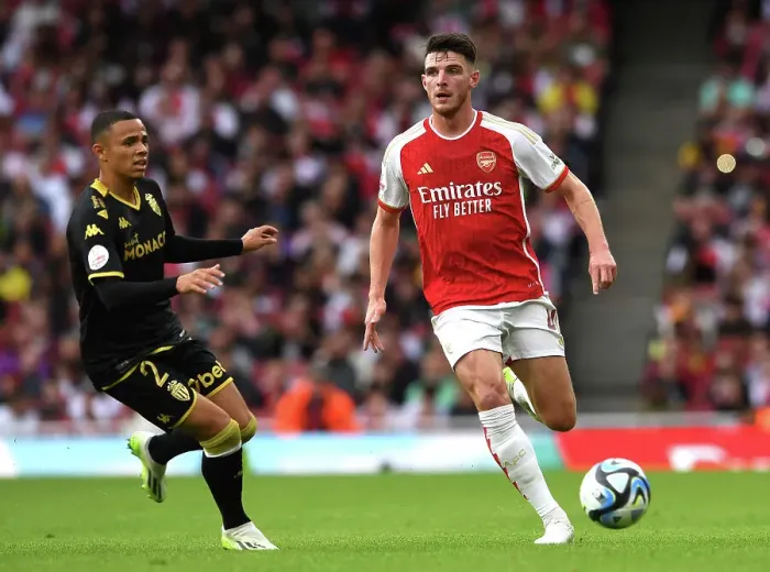 Framed Print : Arsenal vs AS Monaco: A Tense Pre-Season Battle at Emirates Stadium, 2023-24