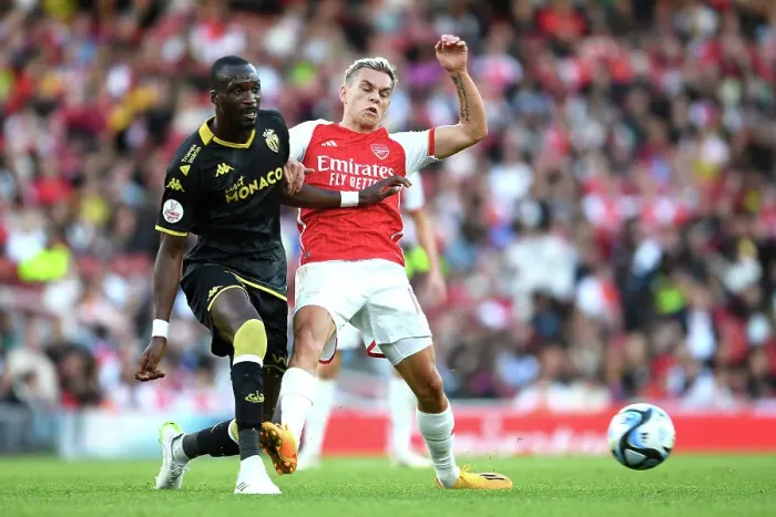 Framed Print : Arsenal vs AS Monaco: Trossard vs Matsima Battle at Emirates Cup, 2023-24 Season Framed Print : Arsenal vs AS Monaco: Trossard vs Matsima Battle at Emirates Cup, 2023-24 Season