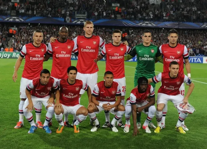 Framed Print : Arsenal vs. Montpellier: 2012-13 UEFA Champions League Team Line-up Framed Print : Arsenal vs. Montpellier: 2012-13 UEFA Champions League Team Line-up