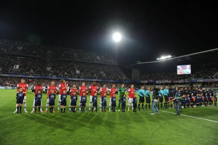 Framed Print : Arsenal vs Montpellier: UEFA Champions League Showdown (2012-13)