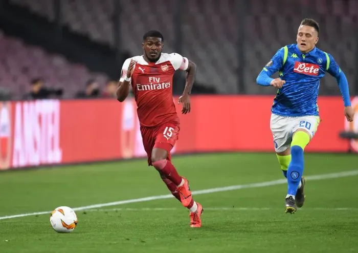 Framed Print : Arsenal vs. Napoli: Europa League Quarterfinal Battle at Stadio San Paolo (2018-19)