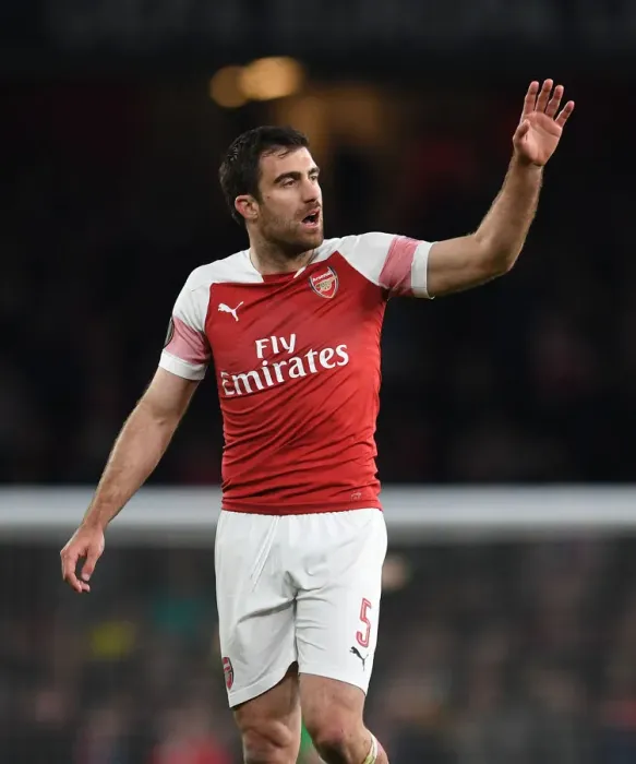 Framed Print : Arsenal vs. Napoli: Europa League Quarterfinal Showdown - Sokratis in Action Framed Print : Arsenal vs. Napoli: Europa League Quarterfinal Showdown - Sokratis in Action