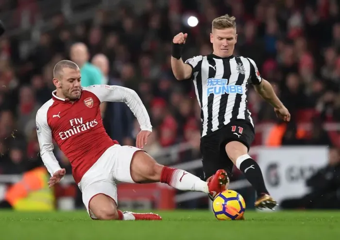 Framed Print : Arsenal vs Newcastle United: Wilshere vs Ritchie in Intense Premier League Clash Framed Print : Arsenal vs Newcastle United: Wilshere vs Ritchie in Intense Premier League Clash