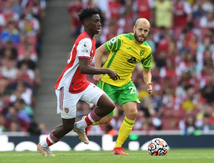 Framed Print : Arsenal vs Norwich City: Albert Sambi Lokonga vs Teemu Pukki Clash in Premier League Showdown
