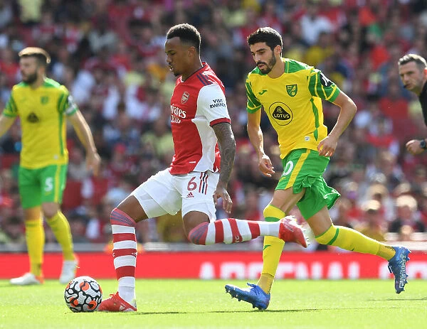 Arsenal vs Norwich City: Gabriel Magalhaes Clashes with Pierre Lees-Melou in Premier League Showdown