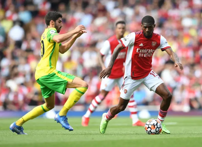 Framed Print : Arsenal vs Norwich City: Maitland-Niles vs Lees-Melou Clash in Premier League Showdown Framed Print : Arsenal vs Norwich City: Maitland-Niles vs Lees-Melou Clash in Premier League Showdown