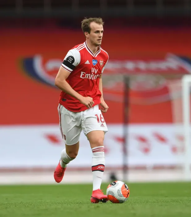 Framed Print : Arsenal vs Norwich City: Rob Holding in Action at the Emirates Stadium (Premier League 2019-20)