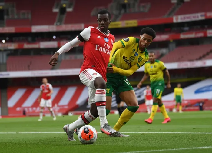 Framed Print : Arsenal vs Norwich: Nketiah vs Lewis - Premier League Clash at Emirates Stadium
