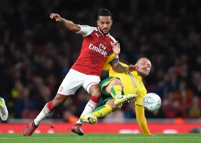 Framed Print : Arsenal vs Norwich: Walcott vs Trybull in Carabao Cup Clash