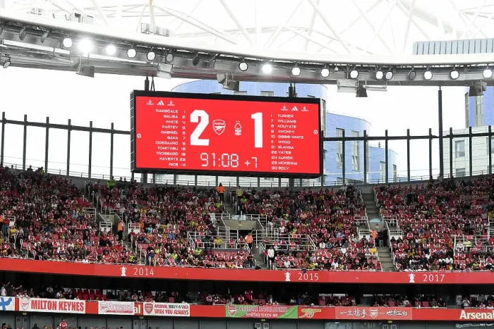Framed Print : Arsenal vs Nottingham Forest: Dramatic 7-Minute Stoppage Time Thriller in the Premier League (2023-24) Framed Print : Arsenal vs Nottingham Forest: Dramatic 7-Minute Stoppage Time Thriller in the Premier League (2023-24)