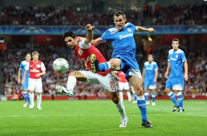 Framed Print : Arsenal vs Olympiacos: Mikel Arteta's Leadership Lifts Arsenal to 2-1 Victory in UEFA Champions League Group F Framed Print : Arsenal vs Olympiacos: Mikel Arteta's Leadership Lifts Arsenal to 2-1 Victory in UEFA Champions League Group F