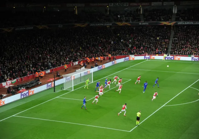Framed Print : Arsenal vs Olympiacos: Europa League Showdown at Emirates Stadium Framed Print : Arsenal vs Olympiacos: Europa League Showdown at Emirates Stadium
