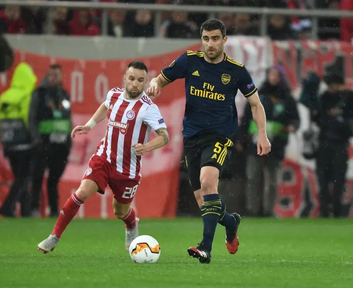 Framed Print : Arsenal vs. Olympiacos: Europa League Showdown at Karaiskakis Stadium (2020)