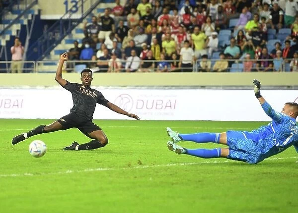 Arsenal vs. Olympique Lyonnais: Eddie Nketiah Scores in Dubai Super Cup Match, 2022-23