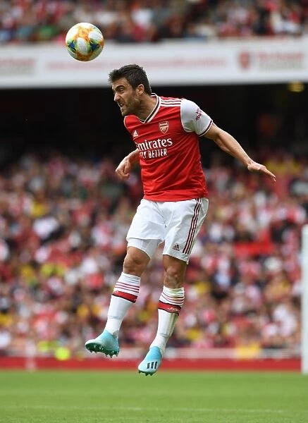 Arsenal vs. Olympique Lyonnais: Sokratis in Action at the Emirates Cup 2019