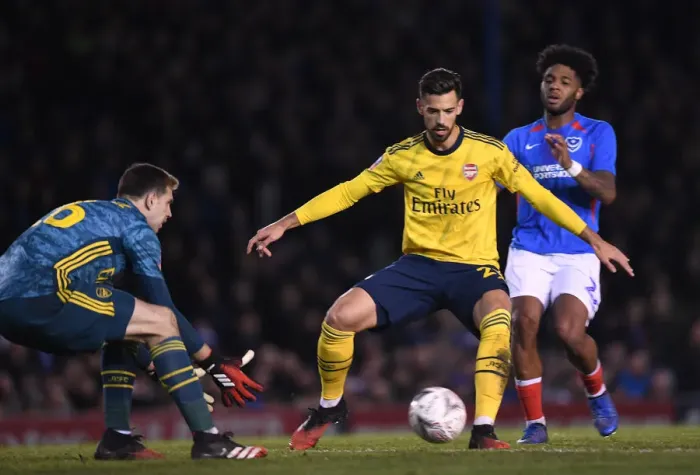 Framed Print : Arsenal vs. Portsmouth: FA Cup Fifth Round Clash at Fratton Park, March 2020