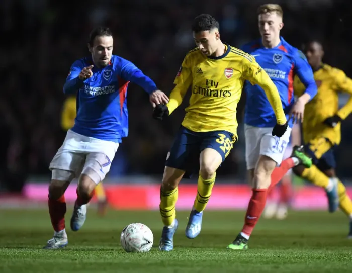 Framed Print : Arsenal vs. Portsmouth: FA Cup Fifth Round Clash at Fratton Park, March 2020