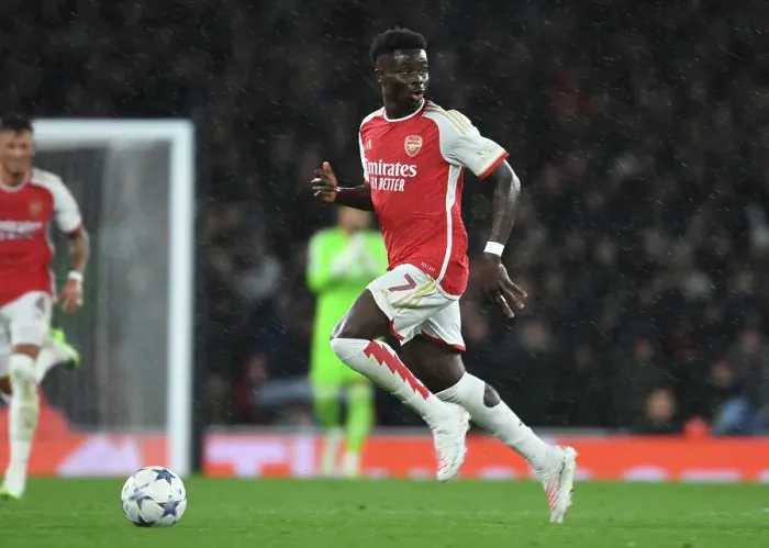 Framed Print : Arsenal vs PSV Eindhoven: Bukayo Saka Shines in Champions League Clash (2023-24) Framed Print : Arsenal vs PSV Eindhoven: Bukayo Saka Shines in Champions League Clash (2023-24)