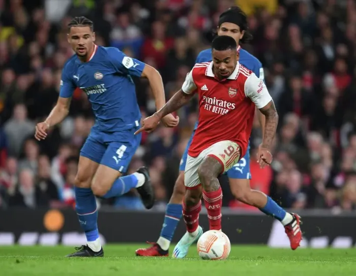 Framed Print : Arsenal vs PSV Eindhoven: Clash in the Europa League Group Stage (2022-23)