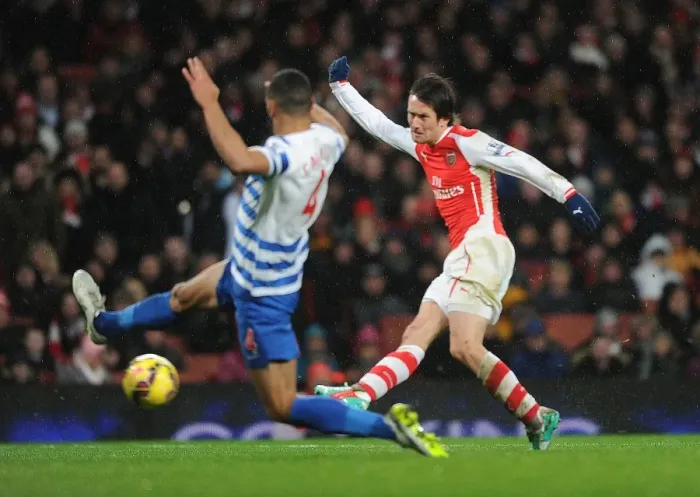 Framed Print : Arsenal vs. Queens Park Rangers: Premier League Battle at Emirates Stadium (December 2014)