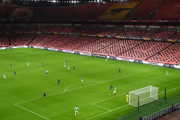 Framed Print : Arsenal vs. Rapid Wien at Empty Emirates: UEFA Europa League Amidst Pandemic Restrictions Framed Print : Arsenal vs. Rapid Wien at Empty Emirates: UEFA Europa League Amidst Pandemic Restrictions