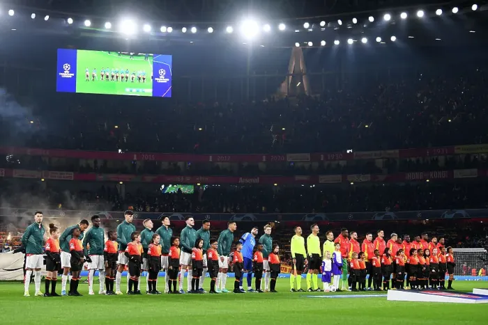 Framed Print : Arsenal vs RC Lens: UEFA Champions League 2023 / 24 - Pre-Match Line-Up at Emirates Stadium Framed Print : Arsenal vs RC Lens: UEFA Champions League 2023 / 24 - Pre-Match Line-Up at Emirates Stadium