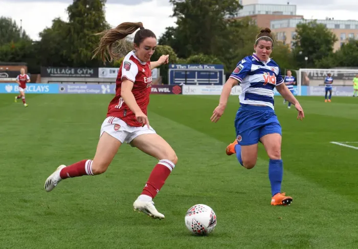 Framed Print : Arsenal vs. Reading: A Fierce FA WSL Showdown - Arsenal Women Take on Reading Women