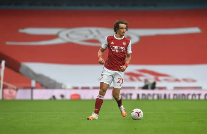 Framed Print : Arsenal vs Sheffield United: David Luiz in Action at the Emirates Stadium (2020-21 Premier League)