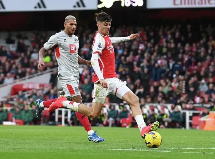 Framed Print : Arsenal vs Sheffield United: Kai Havertz Shines in the 2023-24 Premier League Clash at Emirates Stadium