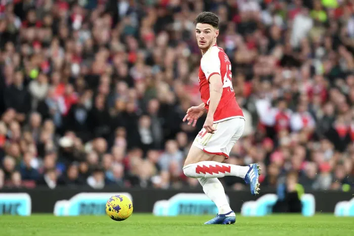 Framed Print : Arsenal vs Sheffield United: Rice Controls the Midfield, Premier League 2023-24