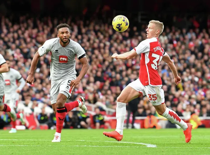 Framed Print : Arsenal vs Sheffield United: Zinchenko Faces Off Against Trusty in Premier League Clash (2023-24) Framed Print : Arsenal vs Sheffield United: Zinchenko Faces Off Against Trusty in Premier League Clash (2023-24)