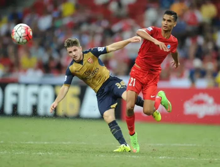Framed Print : Arsenal vs Singapore XI: Clash in the Barclays Asia Trophy, Kallang Framed Print : Arsenal vs Singapore XI: Clash in the Barclays Asia Trophy, Kallang
