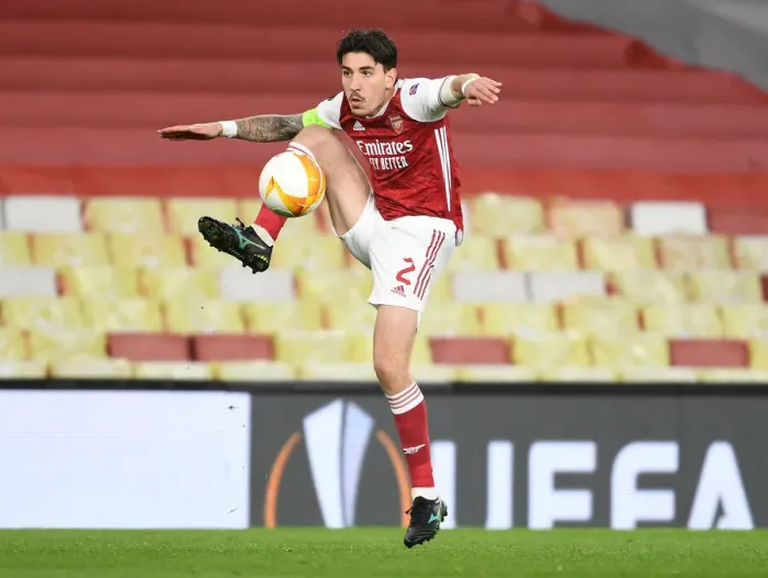 Framed Print : Arsenal vs Slavia Praha: Hector Bellerin in UEFA Europa League Quarterfinal at Empty Emirates Stadium Framed Print : Arsenal vs Slavia Praha: Hector Bellerin in UEFA Europa League Quarterfinal at Empty Emirates Stadium