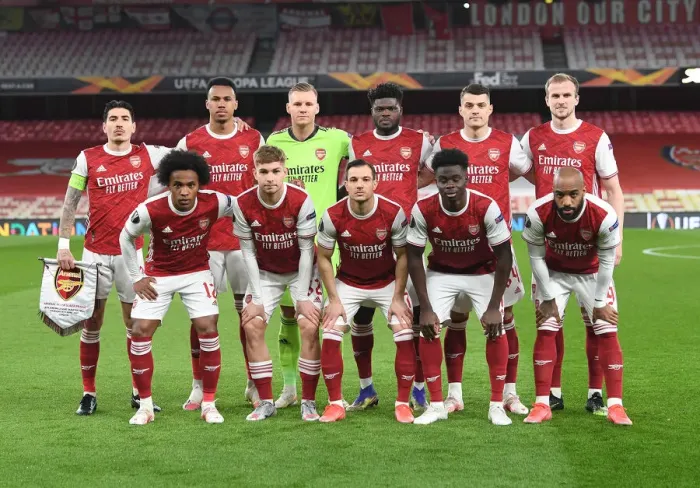 Framed Print : Arsenal vs Slavia Praha: UEFA Europa League Quarterfinal at Emirates Stadium (2021) - Behind Closed Doors
