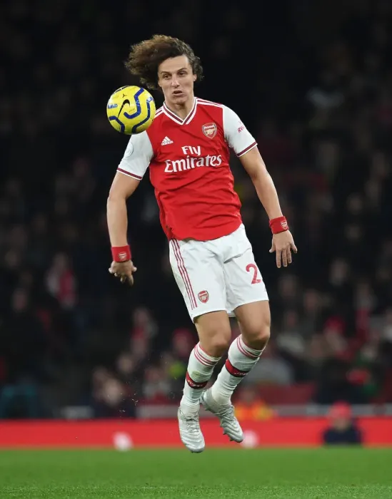 Framed Print : Arsenal vs Southampton: David Luiz in Action at the Emirates Stadium, Premier League 2019-20