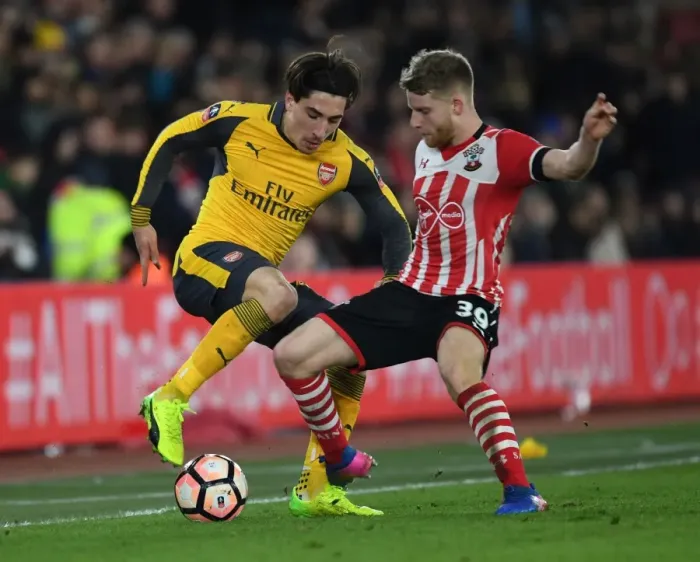 Framed Print : Arsenal vs Southampton: FA Cup Clash - Hector Bellerin vs Josh Sims Framed Print : Arsenal vs Southampton: FA Cup Clash - Hector Bellerin vs Josh Sims