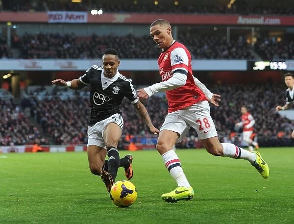 Arsenal vs Southampton: Kieran Gibbs vs Nathaniel Clyne - Intense Battle at Emirates Stadium (2013-14)