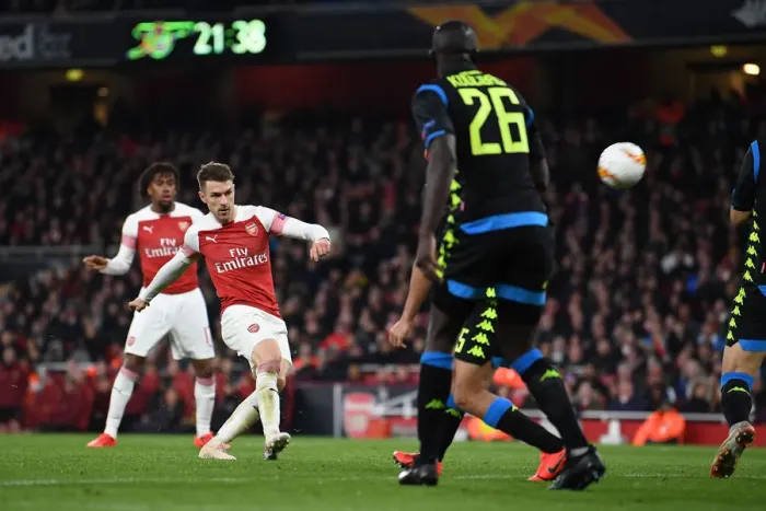 Framed Print : Arsenal vs. S.S.C. Napoli: Europa League Quarterfinal Battle at Emirates Stadium Framed Print : Arsenal vs. S.S.C. Napoli: Europa League Quarterfinal Battle at Emirates Stadium