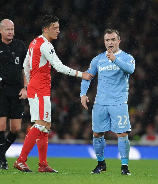 Arsenal vs Stoke City: Mesut Ozil and Xherdan Shaqiri Clash in Premier League Showdown (December 2016)